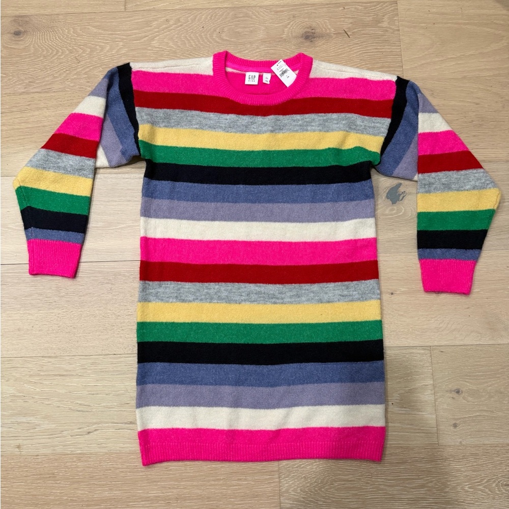 GAP Kids Brand New Multicolor Striped Sweater Dress Size Large (10)
